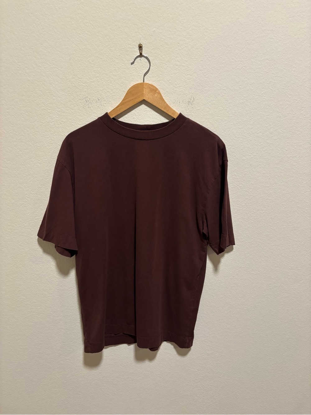 Men's Dark Brown Crew Neck Short Sleeve Tee Collusion